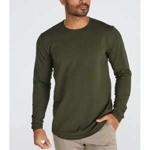 BYLT Premium Basics Drop Cut Lux Long Sleeve Shirt Mens XXL Olive Green L/S